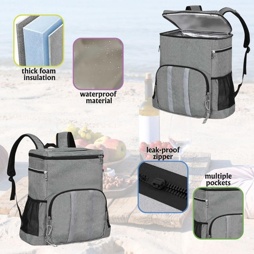 Mochila Térmica De 20 Litros, Refrigerador De Cerveja, Lanch - Imagem 3