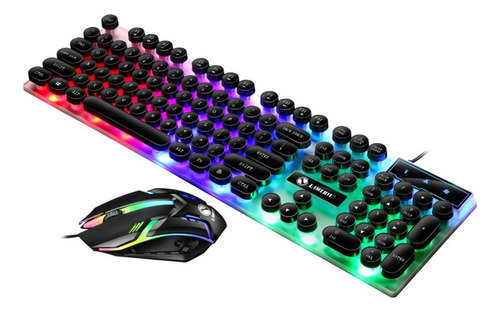 Conjunto De Teclado E Mouse Para Jogos Punk Retro Keyboard B - Imagem 4