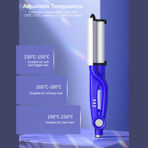 Ferro De Ondulação Egg Roll, Water Ripple Large Curler, Azul - Imagem 7