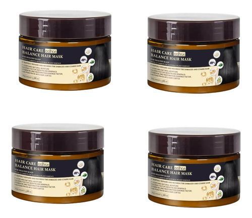 4 Unidades De Máscara De Cabelo Volumizante E Fofa, 100 Ml