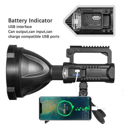 Lanterna Spotlight Recarregável Super Bright 90000 Lumens. - Imagem 4
