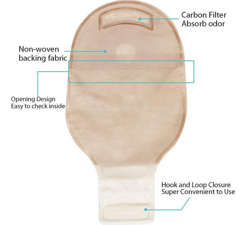 Sacos De Ostomia Bolsas Drenáveis De 30 Peças Para Colostomi - Imagem 2