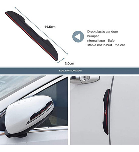 4 Peças De Alta Qualidade Porta Borda Protetor -automotivo B - Imagem 7