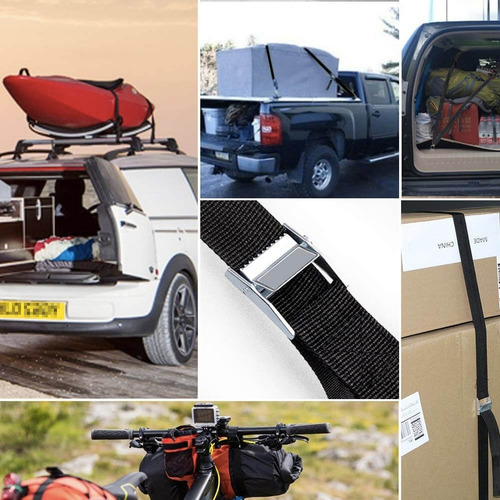 10 Fita Cinta Fivela Bagageiro Automotivo Veiculos Bicicleta - Imagem 7