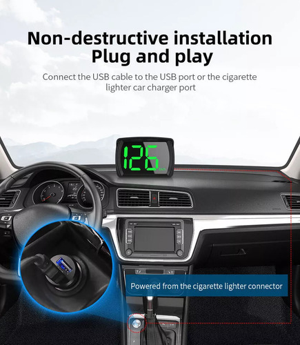 Novo Velocímetro Digital Automotivo Hud Heads Up Display - Imagem 2