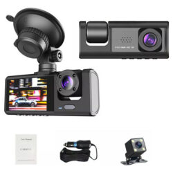 Grab Triple Security Camera Para Veículos Automotivos