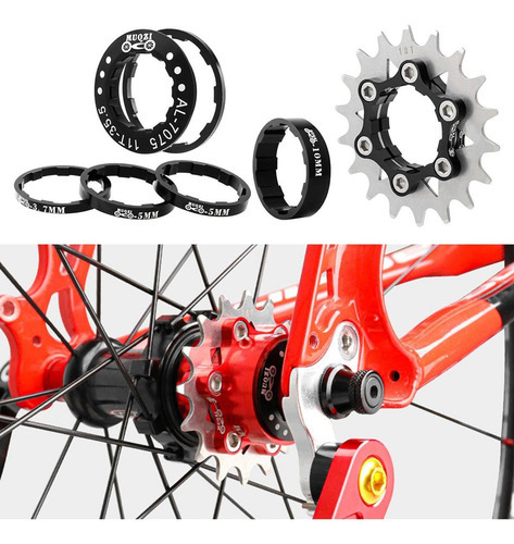 Espaçadores Leves De Cassete De Velocidade Única 18t, Fixie - Imagem 7