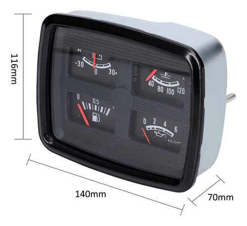 Instrumento Automotivo 4 Em 1: Combustível, Óleo, Temperatur - Imagem 3