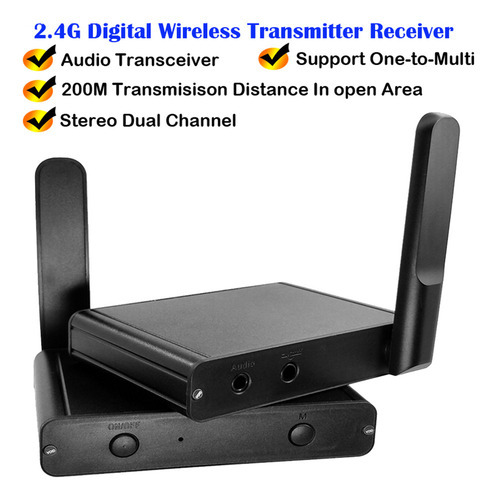 Adaptador De Áudio Sem Fio Digital Hifi De 2,4 Ghz Music Sou - Imagem 2