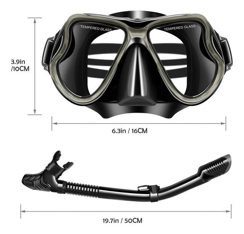 Máscara De Snorkel Macia Máscara De Snorkel Dry Mole Mais - Imagem 4
