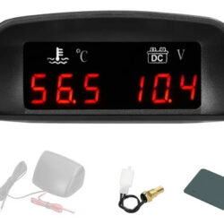 . Instrumento Automotivo Universal 1 X 2 Car Temperature