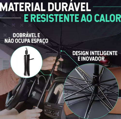 Cys Quebra Sol Parabrisa Protetor Solar Automotivo Proteção - Imagem 5