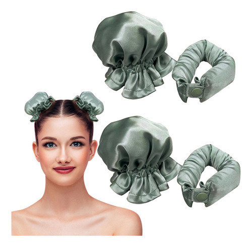 4 Unidades De Novo Modelador De Cabelo Sem Calor Acetinado, - Imagem 56