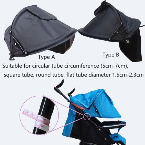 (bk1) Lata De Proteção Solar Carrinho De Passeio Sun Shade C - Imagem 4