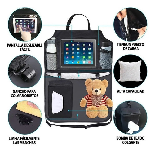 2 Suporte Bolsa Organizador Carro Tablet Automotivo Encosto - Imagem 2