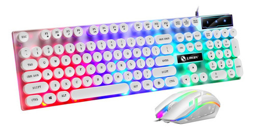 Conjunto De Teclado E Mouse Para Jogos Punk Retro Keyboard B - Imagem 2