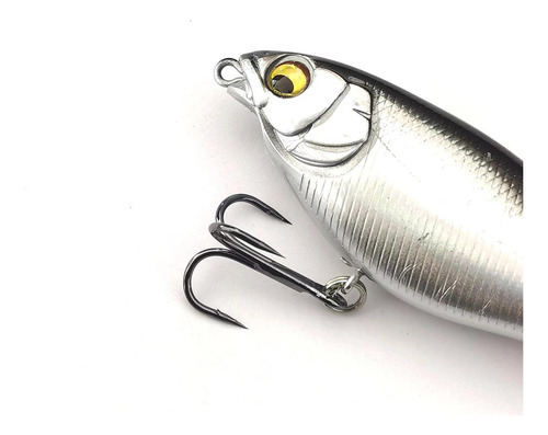 Topwater Iscas De Pesca Superior Água Baixo Isca Argent - Imagem 3