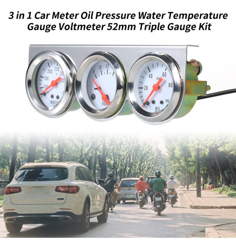 D Instrumento Automotivo 3 Em Medidor De Temperatura De - Imagem 4