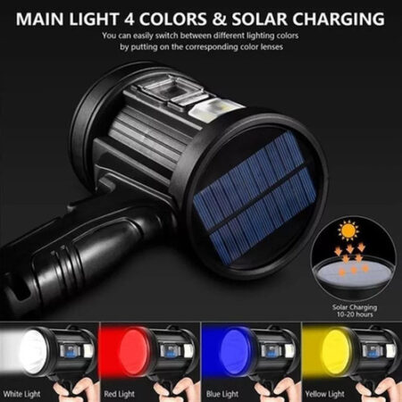 &quot Lanterna Led De Longo Alcance Holofote 2000 Metros+usb - Imagem 5