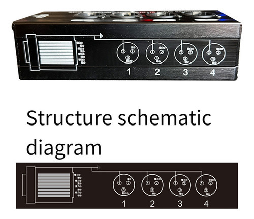 Extensor De Sinal De Rede De 4 Canais 4 Xlr Para Rj45 Extens - Imagem 4