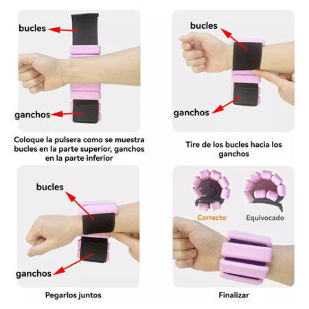 Pesos De Pulso E Tornozelo (1lb), Pulseiras De Silicone - Imagem 22