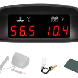 . Instrumento Automotivo Universal 1 2 Car Temperature