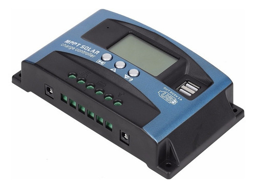 H Controlador De Carga Solar Com Display Led Mppt Pwm 100a