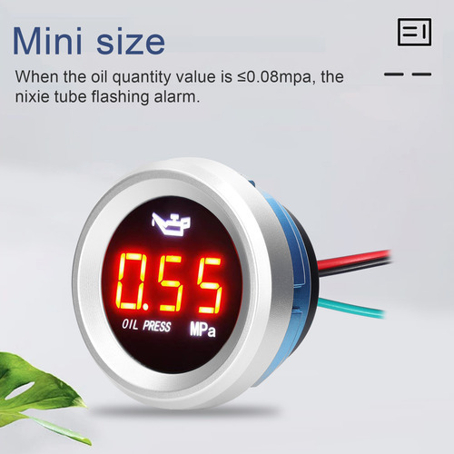 Medidor De Pressão De Óleo Digital Com Sensor De Alarme 0-1. - Imagem 2