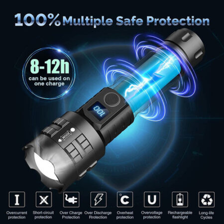 Lanternas Led Recarregáveis Super Bright 100000 Lumens - Imagem 3