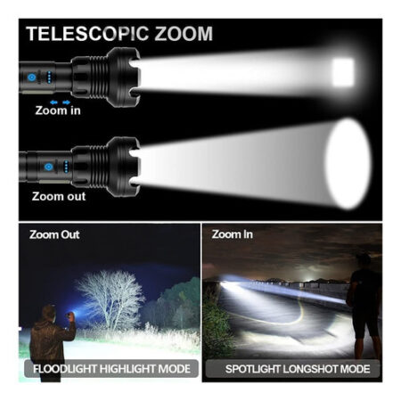 Lanternas Táticas Recarregáveis 90000 Lumens Lanterna - Imagem 4