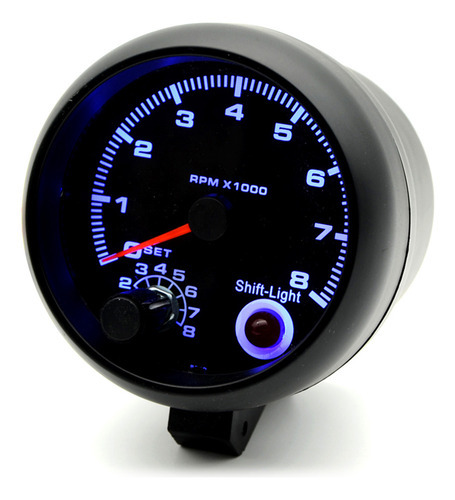 A Instrumento Automotivo Preto De 3,75 Rpm Car 0-8000 - Imagem 3