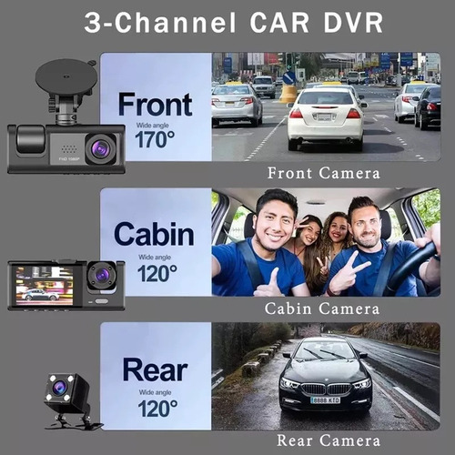 Wifi Automotivo Câmera Frontal Interna Ré Grava Imagem E Som - Imagem 7