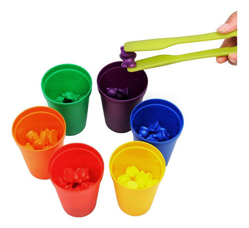 W Stacking Cup Counting Bear Toys Brinquedos Educativos - Imagem 2