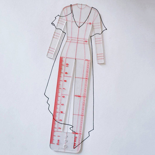 3x Desenho Conjunto De Régua Modelo De Desenho De Para - Imagem 11
