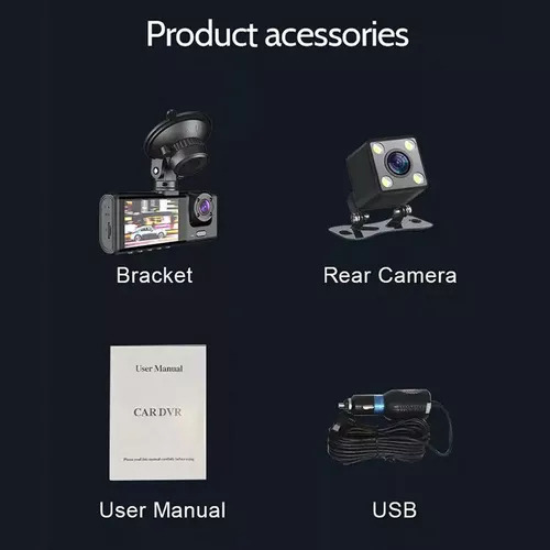 Q Yiyi Dvr Automotivo Câmera Frontal Interna Ré Grava Imagem - Imagem 9
