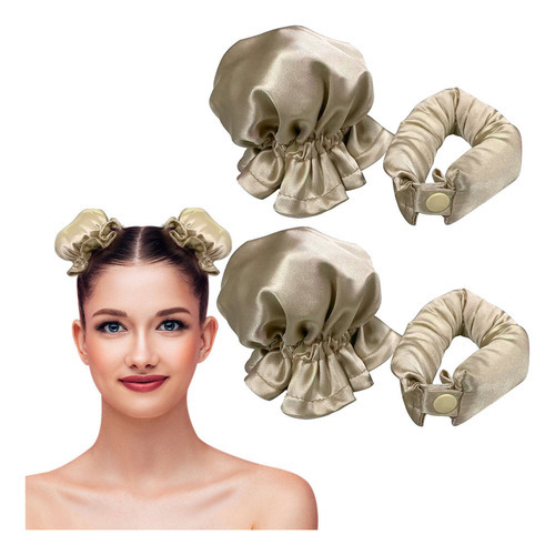 4 Unidades De Novo Modelador De Cabelo Sem Calor Acetinado, - Imagem 20