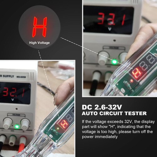 Testador De Circuito Automotivo De Led Digital Premium, Luz - Imagem 5