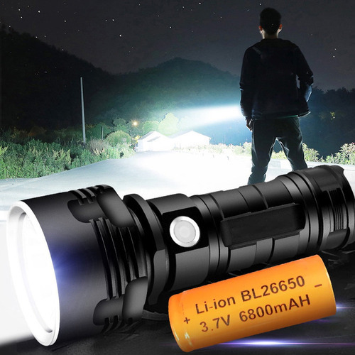 Lanterna Potente Led Xhp50 Tocha Usb Recarregável W - Imagem 5