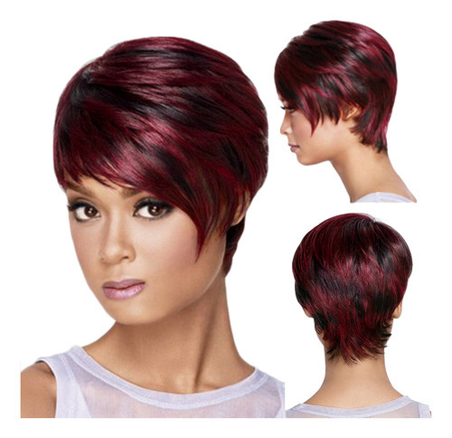 Toupee Fashion Synthetic Temperament Messy Hair Ruivo Fem - Imagem 2