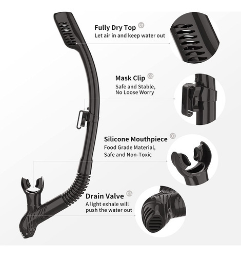 Conjunto De Snorkel Para Adultos Homens Mulheres Adolescente - Imagem 2