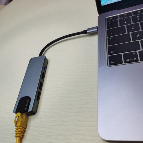 A Adaptador De Hub Tipo C 5 Em 1 Hdmi E Porta Usb Para Mac - Imagem 3