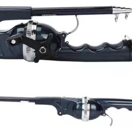 Mini Vara De Pesca Dobrável Portátil Com Carretel - Imagem 3