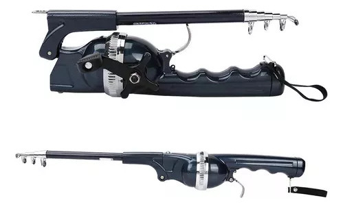 Mini Vara De Pesca Dobrável Portátil Com Carretel - Imagem 3