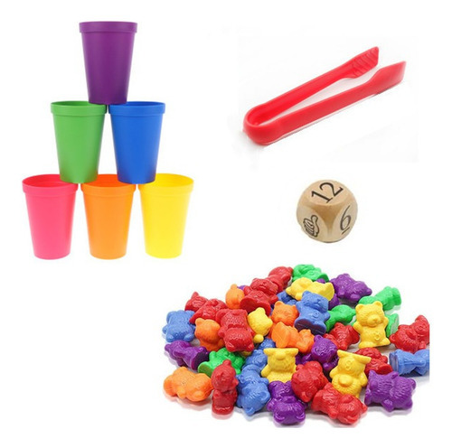 W Stacking Cup Counting Bear Toys Brinquedos Educativos
