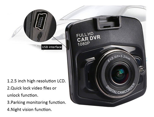 Mini Carro Dvr Dash Cam Visão Noturna - Imagem 6