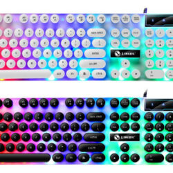 Conjunto De Teclado E Mouse Para Jogos Punk Retro Keyboard B