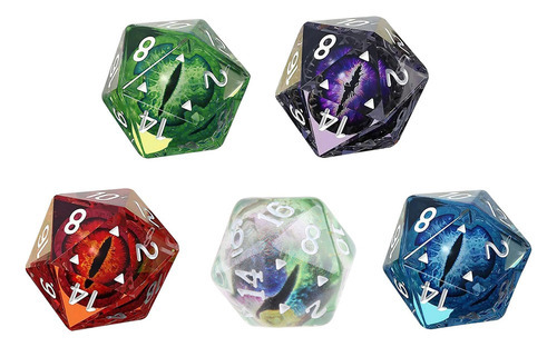 D20 Resin Dice Cristal Poliédrico Placa De Mesa De Dados De - Imagem 3