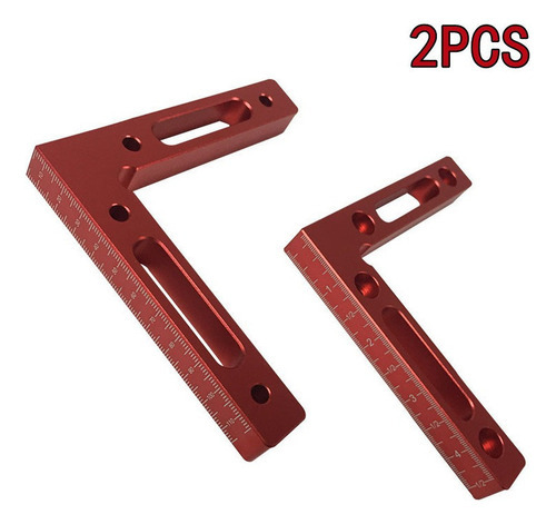 2pcs Com Escala Marcenaria Localizador Quadrado 90 Graus