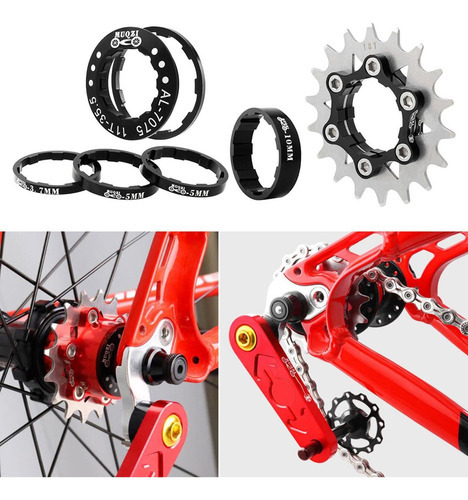 Espaçadores Leves De Cassete De Velocidade Única 18t, Fixie - Imagem 3