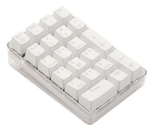 Teclado Numérico Mecânico Retroiluminado Branco De 21 Teclas - Imagem 7